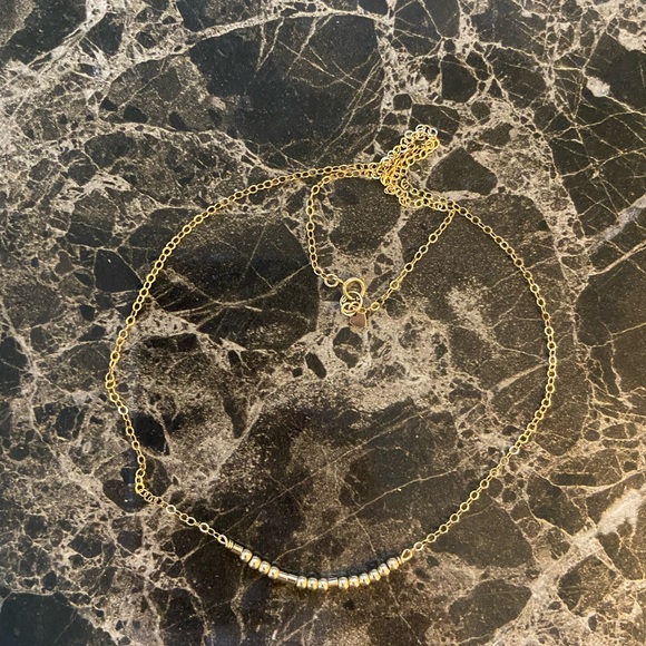 Morse Code ‘badass’ gold necklace - Picture 2 of 5